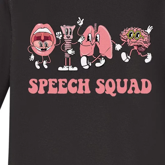 Speech Language Pathologist Slp Speech Squad Therapy Gift Baby Long Sleeve Bodysuit