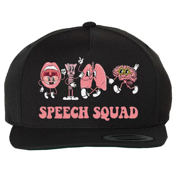 Speech Language Pathologist Slp Speech Squad Therapy Gift Wool Snapback Cap