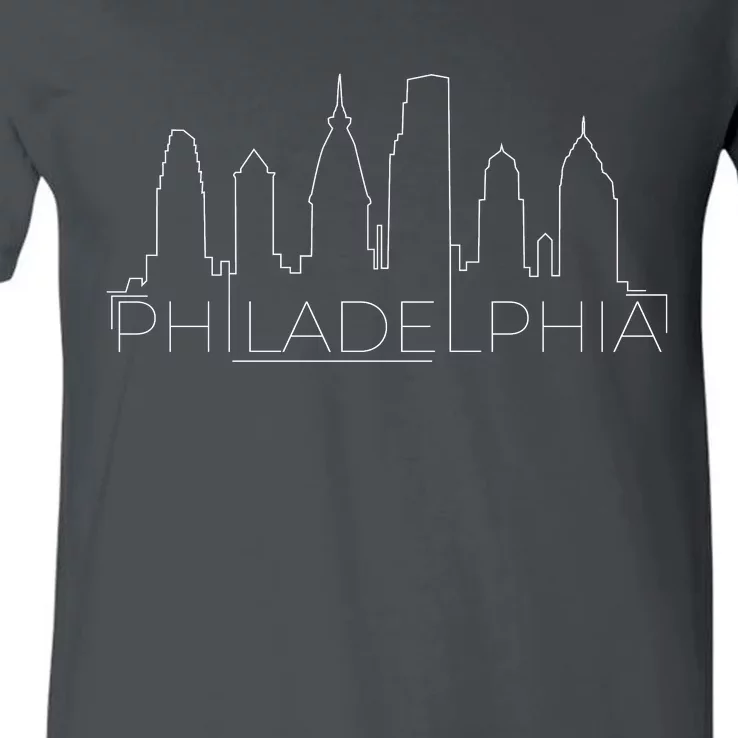 Skyline Line Philadelphia City V-Neck T-Shirt