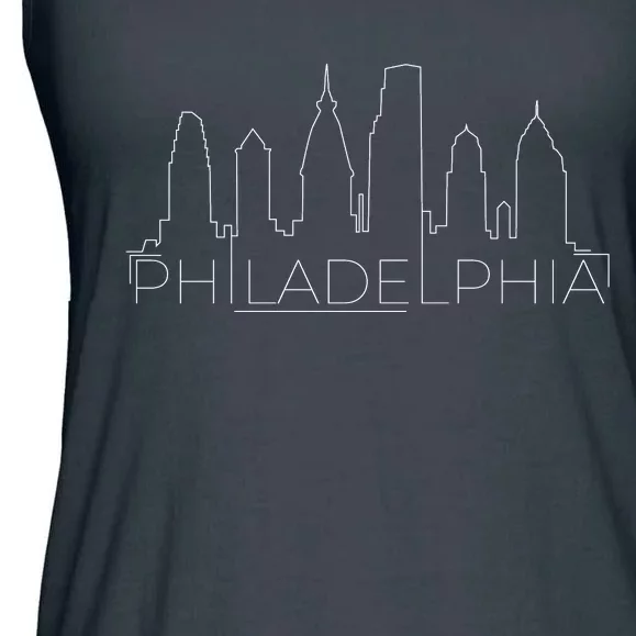 Skyline Line Philadelphia City Ladies Essential Flowy Tank