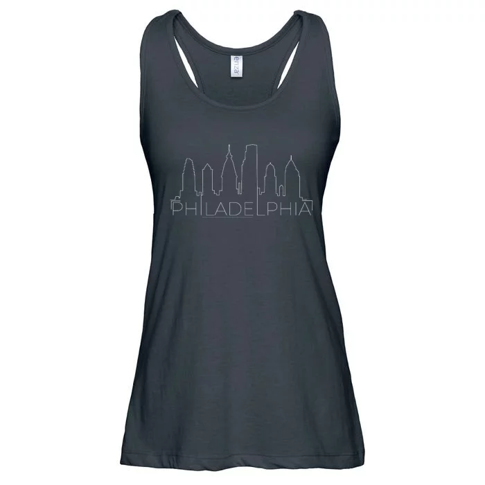 Skyline Line Philadelphia City Ladies Essential Flowy Tank