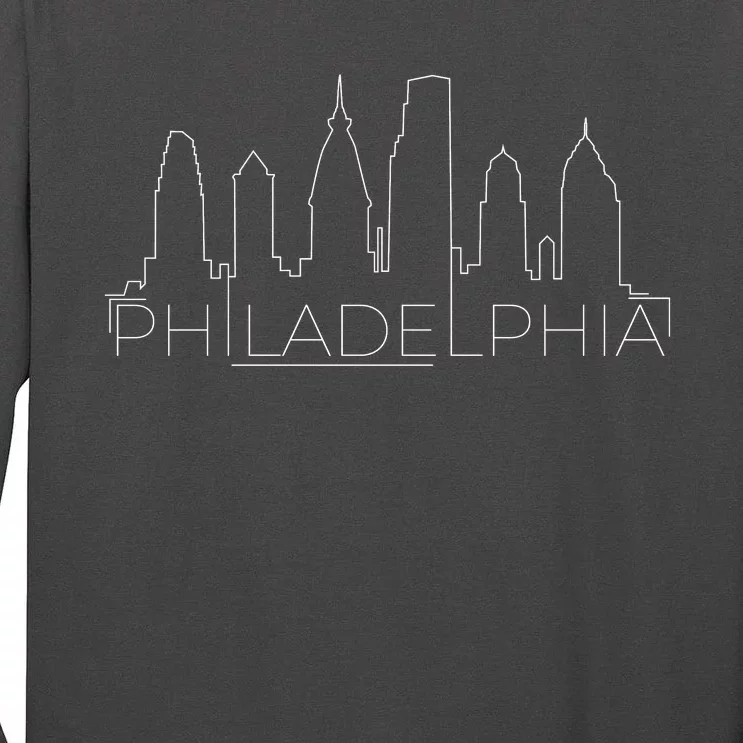 Skyline Line Philadelphia City Tall Long Sleeve T-Shirt