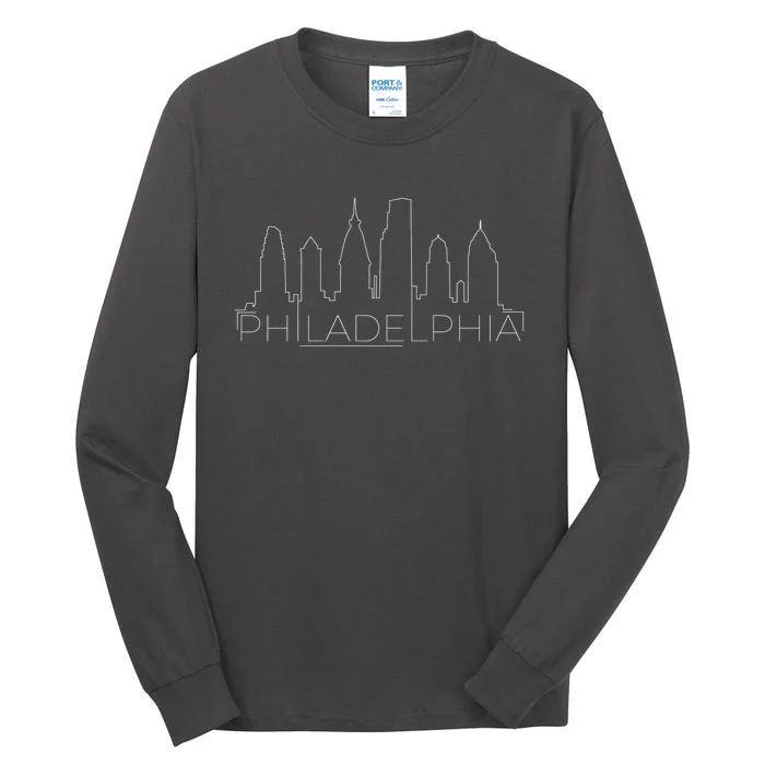 Skyline Line Philadelphia City Tall Long Sleeve T-Shirt