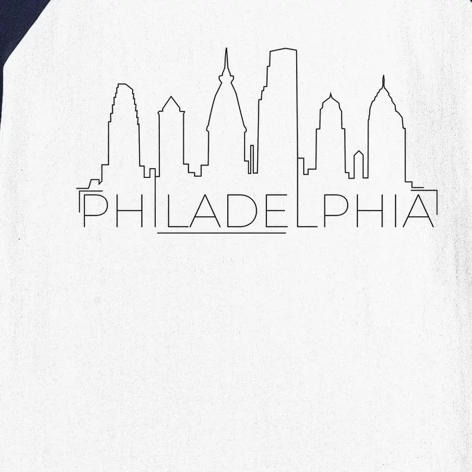 Skyline Line Philadelphia City Baseball Sleeve Shirt