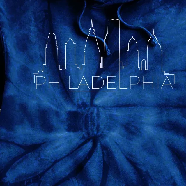 Skyline Line Philadelphia City Tie Dye Hoodie