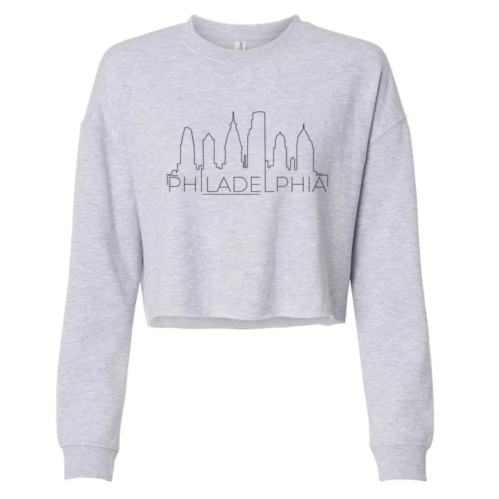 Skyline Line Philadelphia City Cropped Pullover Crew