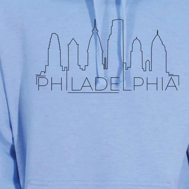 Skyline Line Philadelphia City Unisex Surf Hoodie