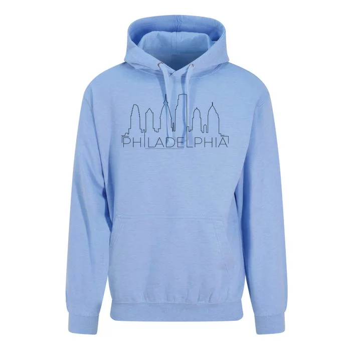 Skyline Line Philadelphia City Unisex Surf Hoodie