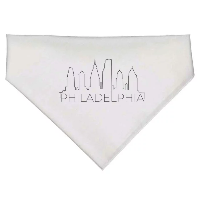 Skyline Line Philadelphia City USA-Made Doggie Bandana