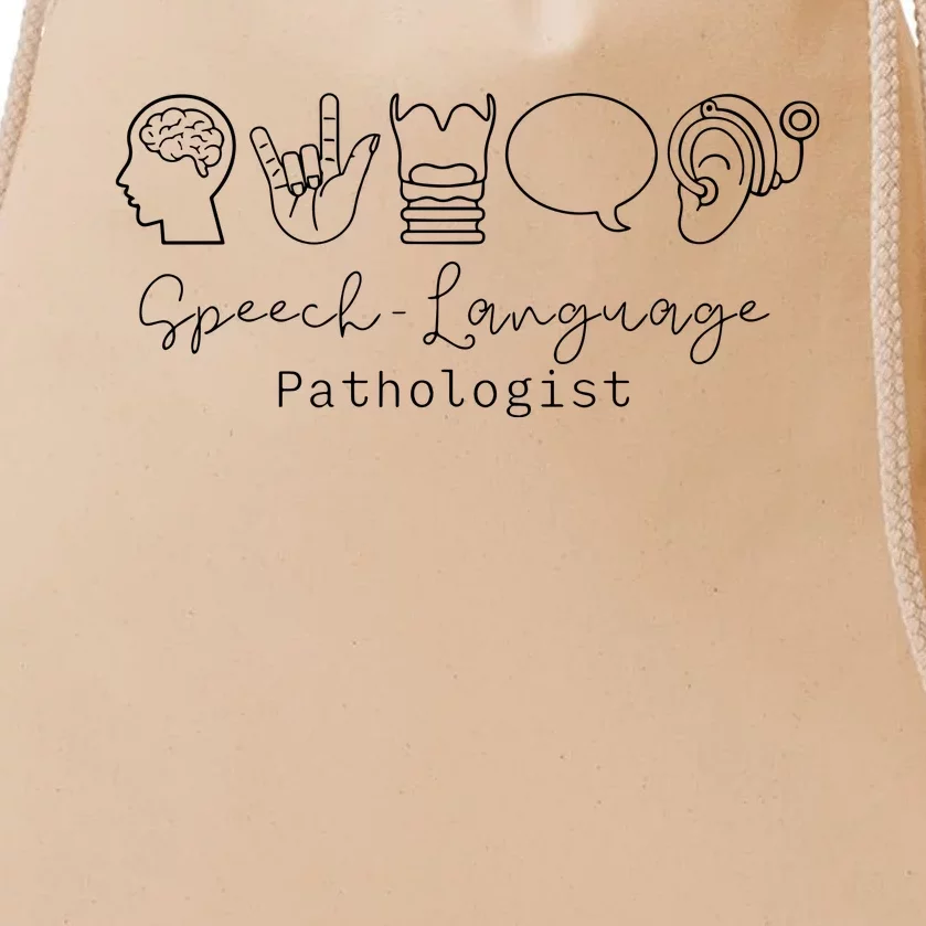 Speech Language Pathologist Sign Language Drawstring Bag