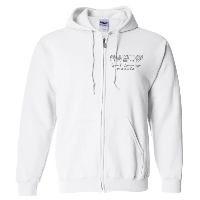 Speech Language Pathologist Sign Language Full Zip Hoodie