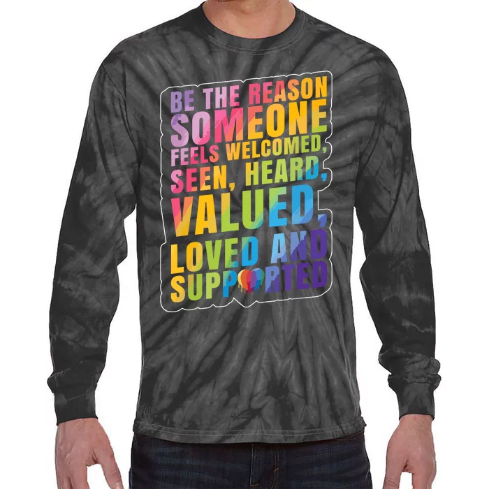 Support Lgbt Pride Month Tie-Dye Long Sleeve Shirt