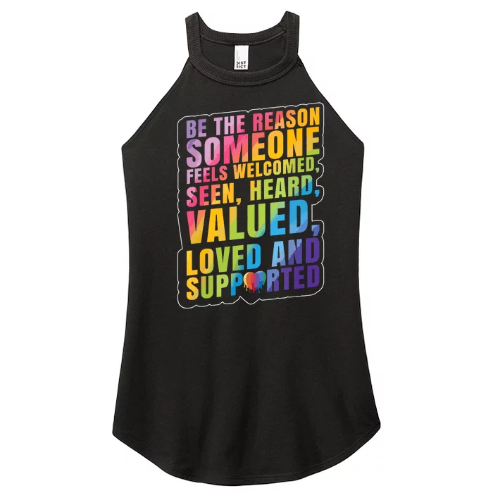 Support Lgbt Pride Month Women’s Perfect Tri Rocker Tank