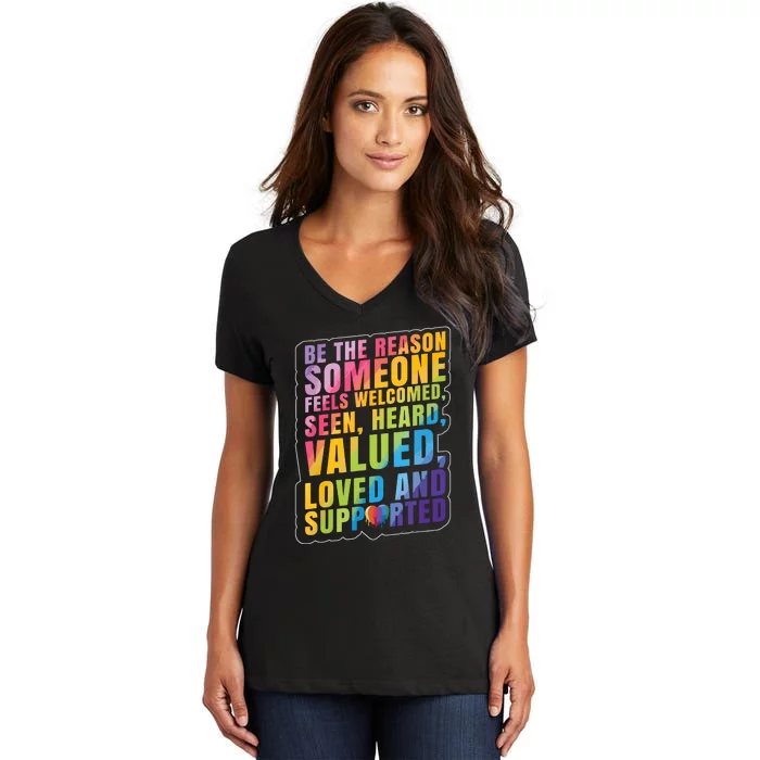 Support Lgbt Pride Month Women's V-Neck T-Shirt