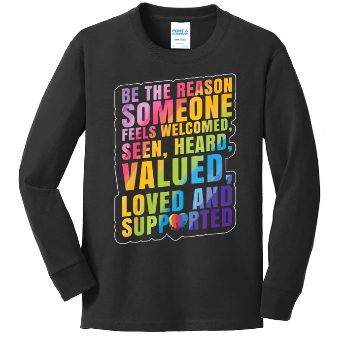 Support Lgbt Pride Month Kids Long Sleeve Shirt