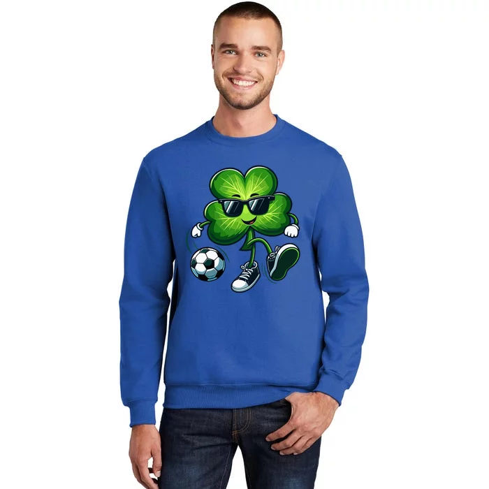 Soccer Lovers Players St Patricks Day Shamrock Tall Sweatshirt