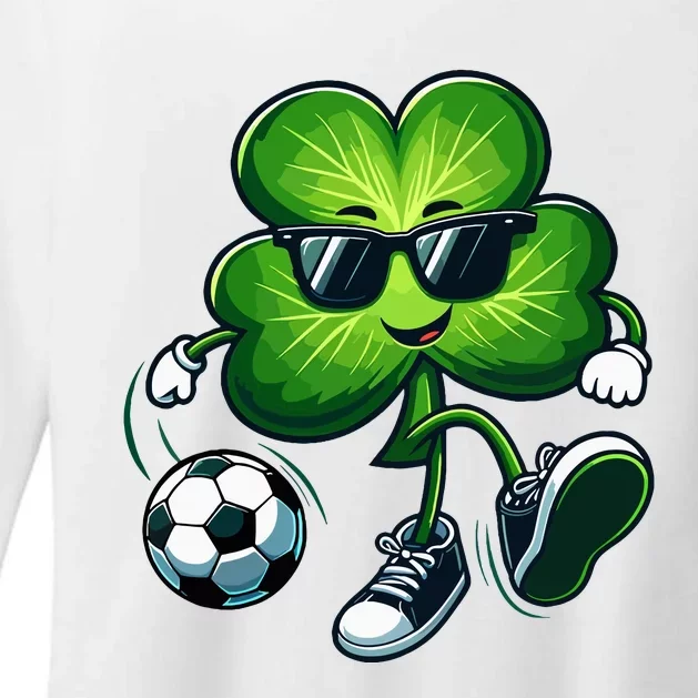 Soccer Lovers Players St Patricks Day Shamrock Womens CVC Long Sleeve Shirt