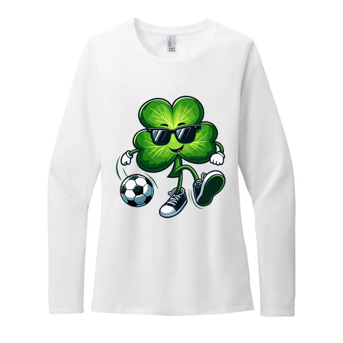 Soccer Lovers Players St Patricks Day Shamrock Womens CVC Long Sleeve Shirt