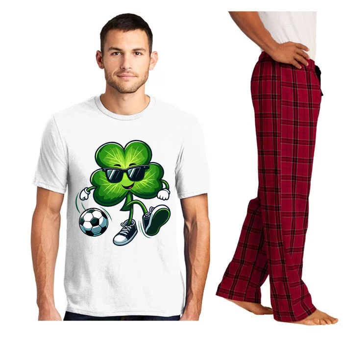 Soccer Lovers Players St Patricks Day Shamrock Pajama Set