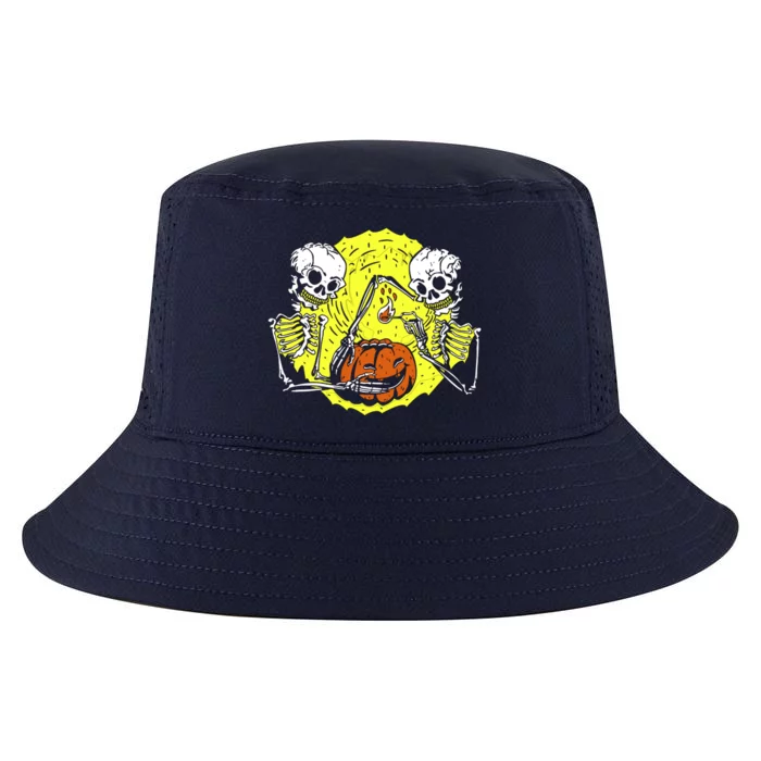 Skeletons Lighting Pumpkin Cool Comfort Performance Bucket Hat