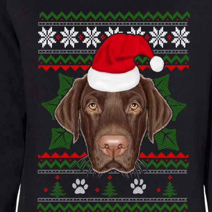 Santa Labrador Retriever Dog Holiday Ugly Christmas Xmas Gift Womens California Wash Sweatshirt