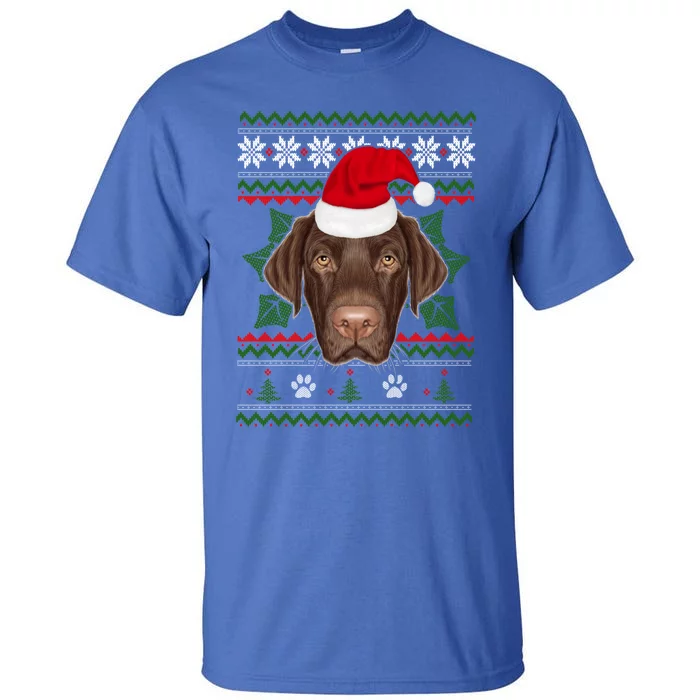 Santa Labrador Retriever Dog Holiday Ugly Christmas Xmas Gift Tall T-Shirt