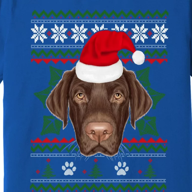 Santa Labrador Retriever Dog Holiday Ugly Christmas Xmas Gift Premium T-Shirt