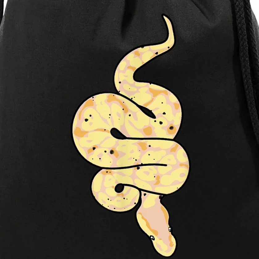 Snake Lover Reptile Banana Ball Python Funny Noodle Drawstring Bag