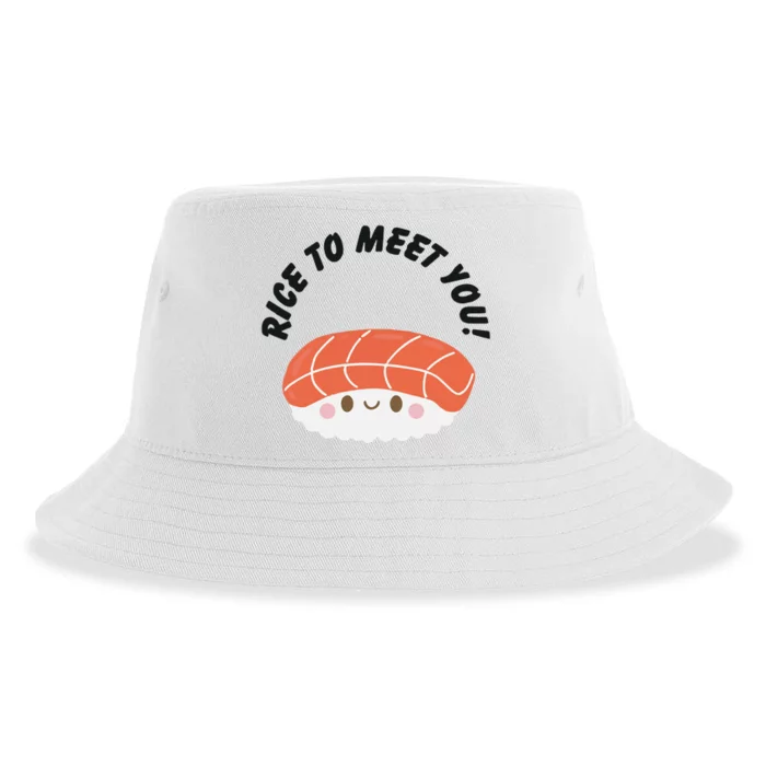 Sushi Lover Rice To Meet You Sustainable Bucket Hat