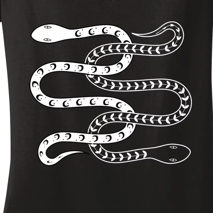 Snake Lover Reptile Fans Herpetologist Ophiologist Ophiology Women's V-Neck T-Shirt