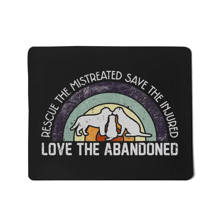 Save Love Rescue the Mistreated Cute Animals Rescue Dog Mousepad