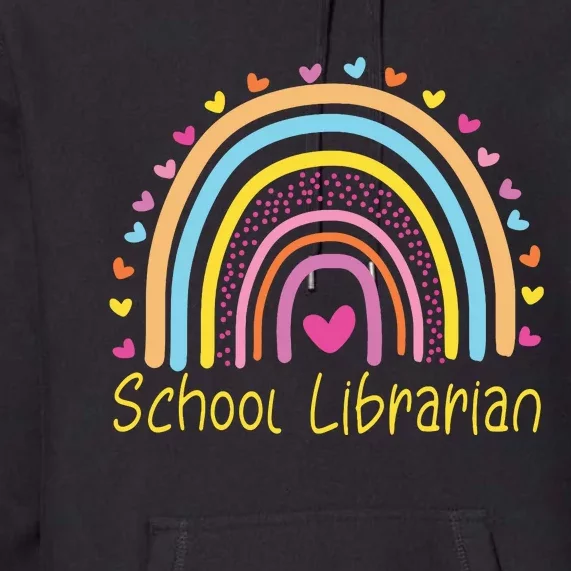 School Librarian Rainbow Premium Hoodie