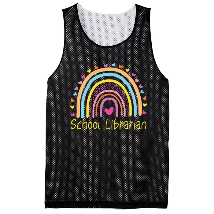 School Librarian Rainbow Mesh Reversible Basketball Jersey Tank