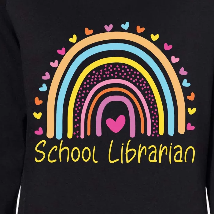 School Librarian Rainbow Womens California Wash Sweatshirt