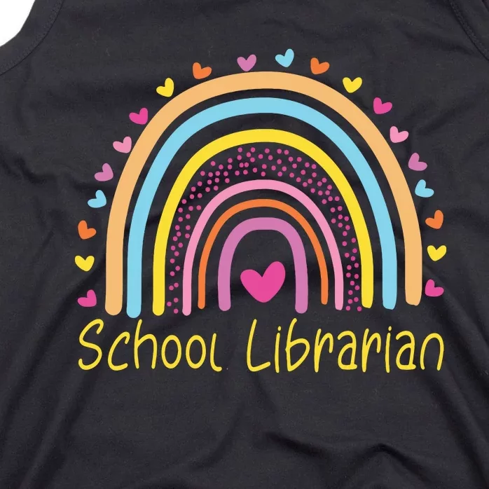 School Librarian Rainbow Tank Top