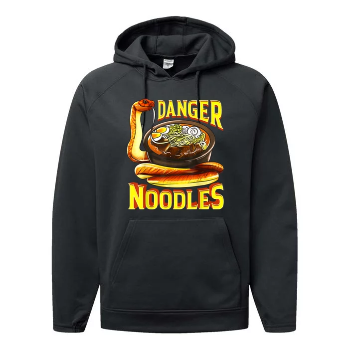 Snake Lover Rattlesnake Danger Noodles Snake Performance Fleece Hoodie