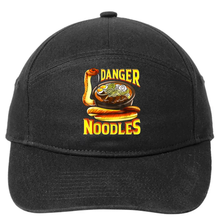 Snake Lover Rattlesnake Danger Noodles Snake 7-Panel Snapback Hat