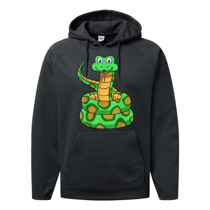 Snake Lover Reptile Cobra Python Boa Herpetologist Performance Fleece Hoodie