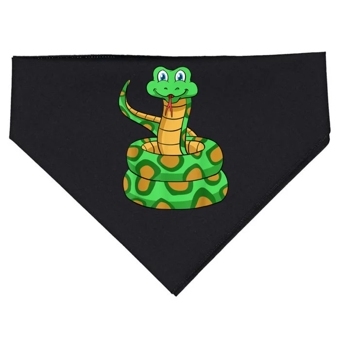 Snake Lover Reptile Cobra Python Boa Herpetologist USA-Made Doggie Bandana