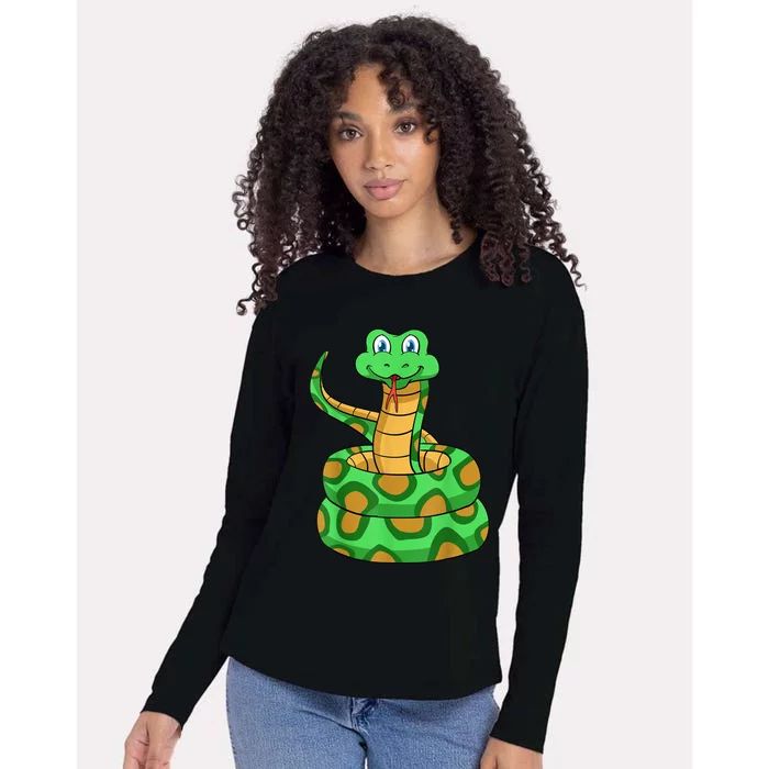 Snake Lover Reptile Cobra Python Boa Herpetologist Womens Cotton Relaxed Long Sleeve T-Shirt