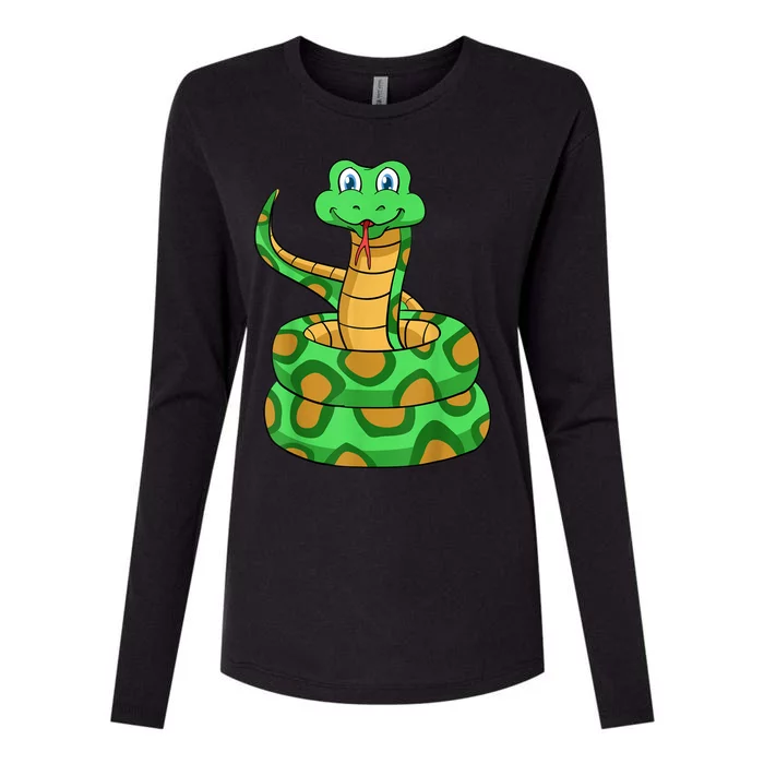 Snake Lover Reptile Cobra Python Boa Herpetologist Womens Cotton Relaxed Long Sleeve T-Shirt