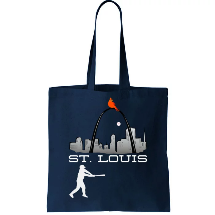 Saint Louis Red Cardinal Baseball Player Tote Bag