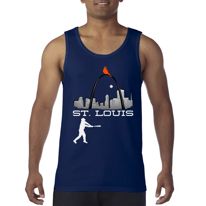 Saint Louis Red Cardinal Baseball Player Tank Top