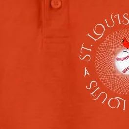 Saint Louis Red Cardinal Circle Font Dry Zone Grid Performance Polo