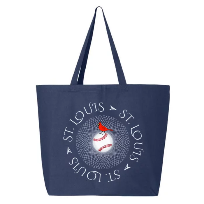 Saint Louis Red Cardinal Circle Font 25L Jumbo Tote