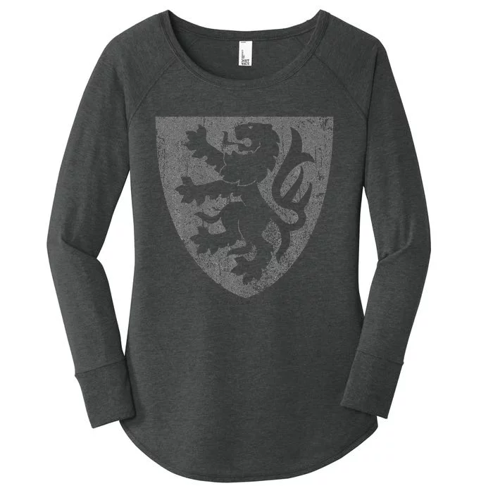 Scottish Lion Rampant Heraldry Shield Scotland Flag Women's Perfect Tri Tunic Long Sleeve Shirt