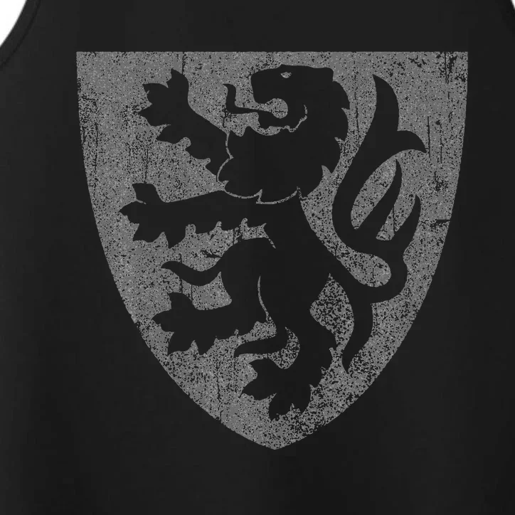 Scottish Lion Rampant Heraldry Shield Scotland Flag Performance Tank