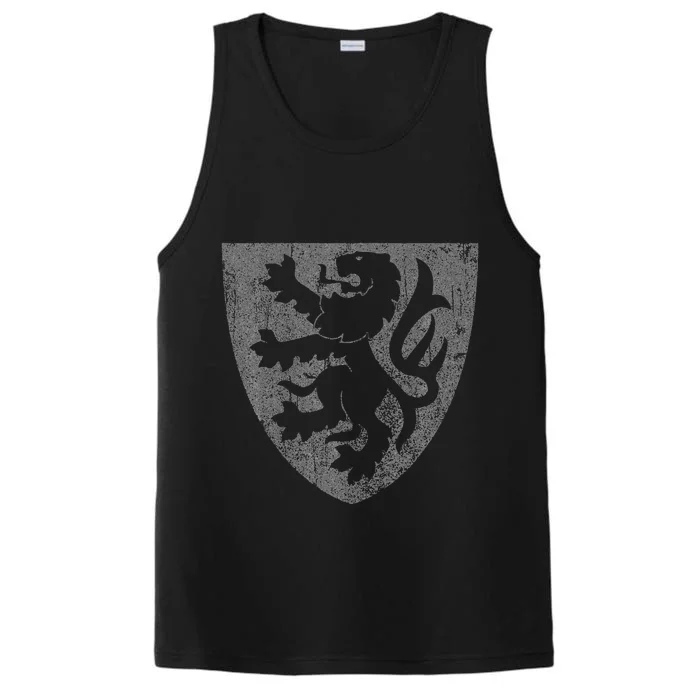 Scottish Lion Rampant Heraldry Shield Scotland Flag Performance Tank