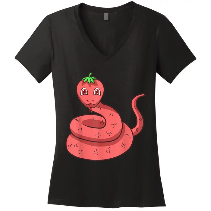 Snake Lovers Reptile Herpetologist Ophiologist Ophiology Women's V-Neck T-Shirt