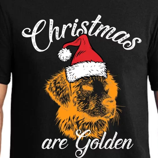 Santa Labrador Retriever Christmas Are Golden Xmas Gift Pajama Set